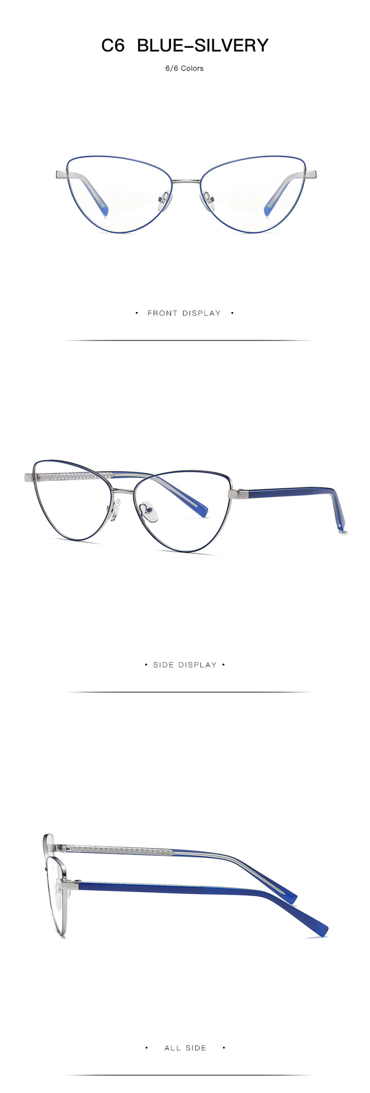 Gmei Women's Full Rim Alloy Cat Eye Frame Eyeglasses 3006 Full Rim Gmei Optical