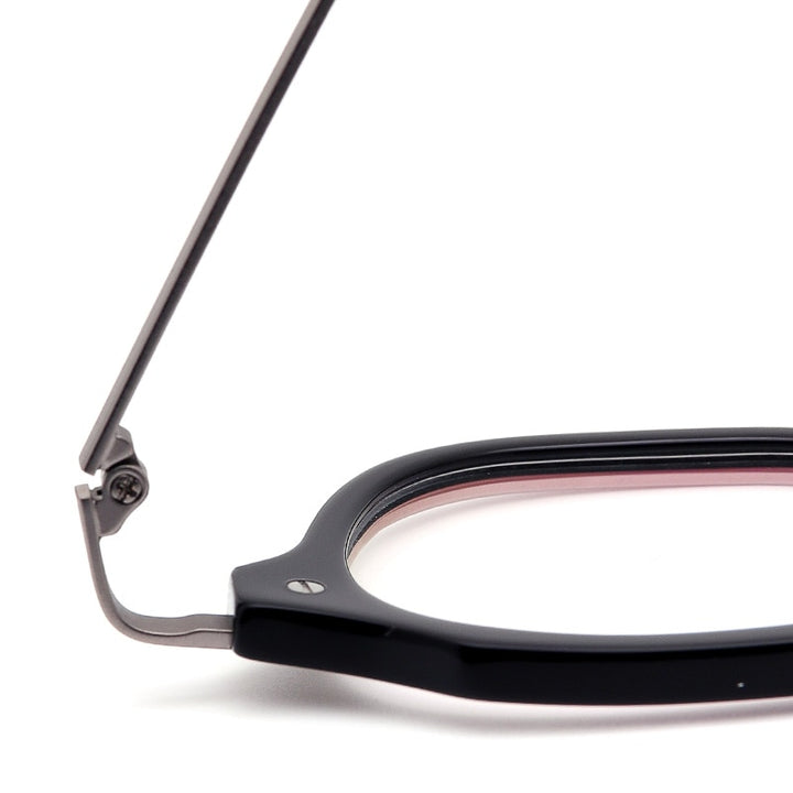 Muzz Men's Full Rim Square Round Acetate Alloy Frame Eyeglasses M7 Full Rim Muzz