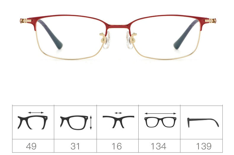 Hotochki Women's Full Rim Titanium Frame Eyeglasses 86061 Full Rim Hotochki