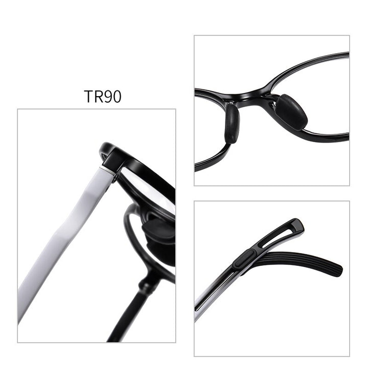 Reven Jate Unisex Children's Full Rim Oval Tr 90 Silicone Eyeglasses 5110 Full Rim Reven Jate