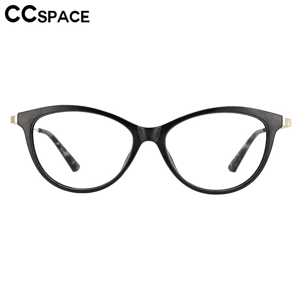 CCspace Unisex Full Rim Cat Eye Tr 90 Titanium Frame Eyeglasses 53754 Full Rim CCspace