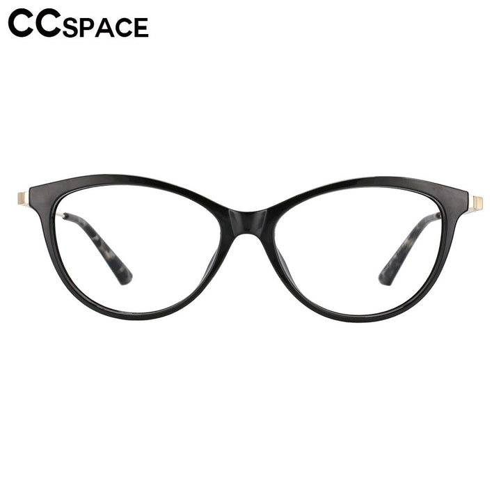 CCspace Unisex Full Rim Cat Eye Tr 90 Titanium Frame Eyeglasses 53754 Full Rim CCspace
