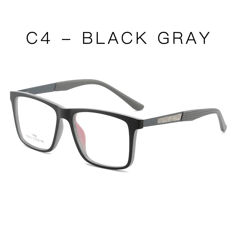 Handoer Unisex Full Rim Square Tr 90 Eyeglasses 8239 Full Rim Handoer C4