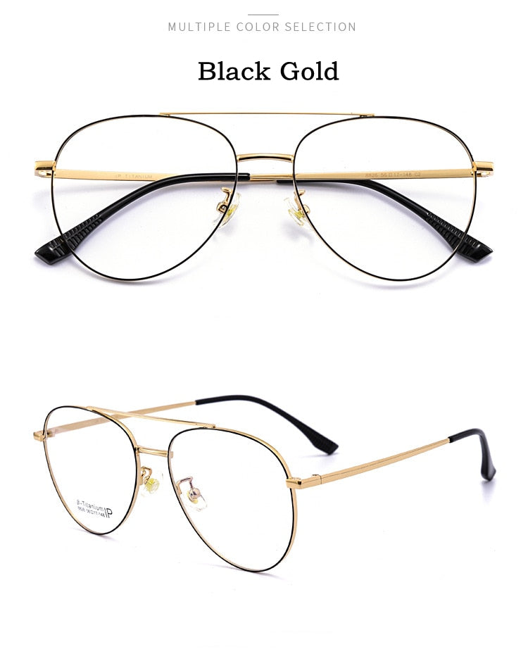 Yimaruili Unisex Full RIm Double Bridge β Titanium Frame Eyeglasses 8826 Full Rim Yimaruili Eyeglasses