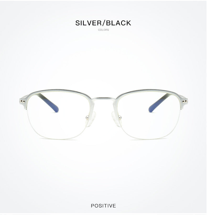 Hdcrafter Unisex Semi Rim Square Titanium Frame Eyeglasses 6097 Semi Rim Hdcrafter Eyeglasses