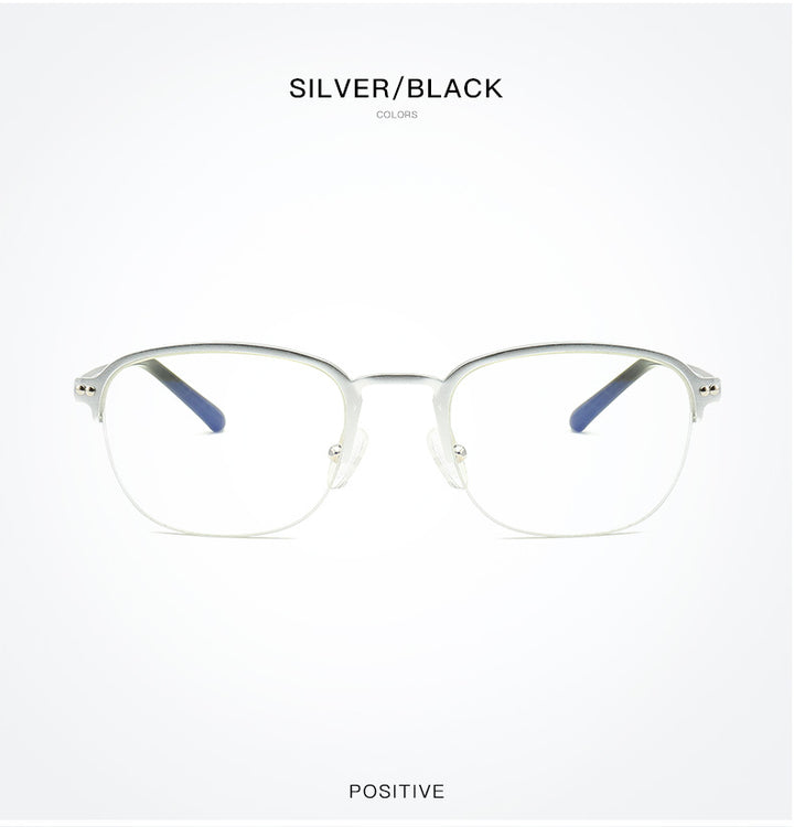 Hdcrafter Unisex Semi Rim Square Titanium Frame Eyeglasses 6097 Semi Rim Hdcrafter Eyeglasses