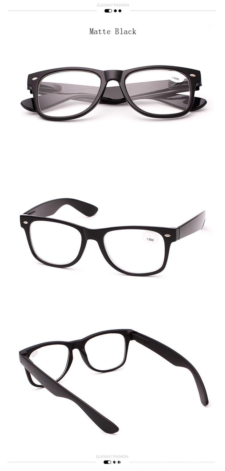 Hdcrafter Unisex Full Rim Square Acetate Frame Reading Glasses H9002 Reading Glasses Hdcrafter Eyeglasses