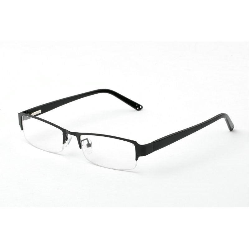 Bclear Men's Semi Rim Acetate Alloy Square Eyeglasses Spring Hinge N1816 Semi Rim Bclear