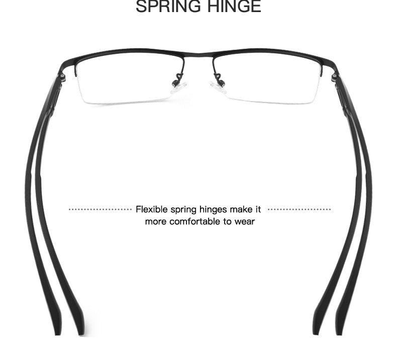 Hotochki Unisex Semi Rim Alloy Frame Eyeglasses P9001 Semi Rim Hotochki