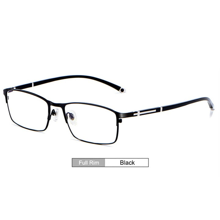 Hotochki Unisex Full/Semi Rim Alloy Frame Eyeglasses P9211 Semi Rim Hotochki FullRim0Black