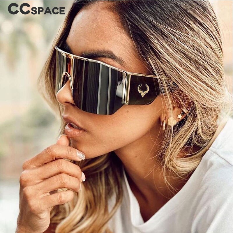 CCspace Women's Full Rim Oversized Square Resin Frame Sunglasses 53016 Sunglasses CCspace Sunglasses