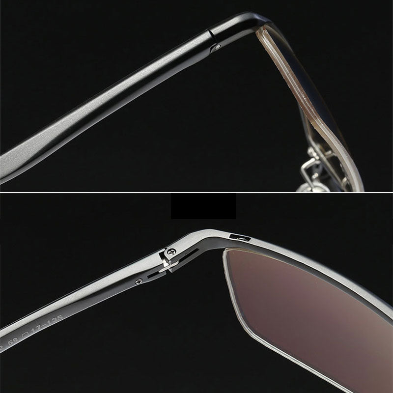 Hdcrafter Unisex Semi Rim Rectangle Titanium Frame Eyeglasses Lv130 Semi Rim Hdcrafter Eyeglasses