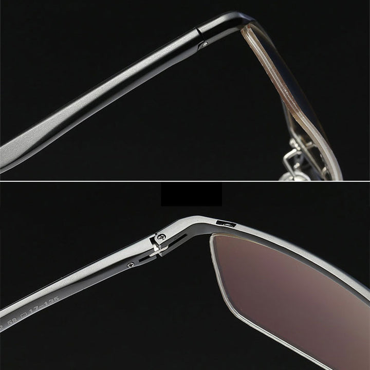 Hdcrafter Unisex Semi Rim Rectangle Titanium Frame Eyeglasses Lv130 Semi Rim Hdcrafter Eyeglasses
