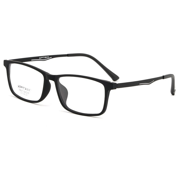 Yimaruili Men's Full Rim Titanium Frame Eyeglasses 9827 Full Rim Yimaruili Eyeglasses Black
