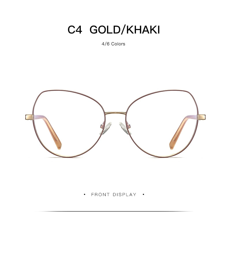 Hotochki Women's Full Rim Cat Eye Alloy Frame Eyeglasses 3001 Full Rim Hotochki