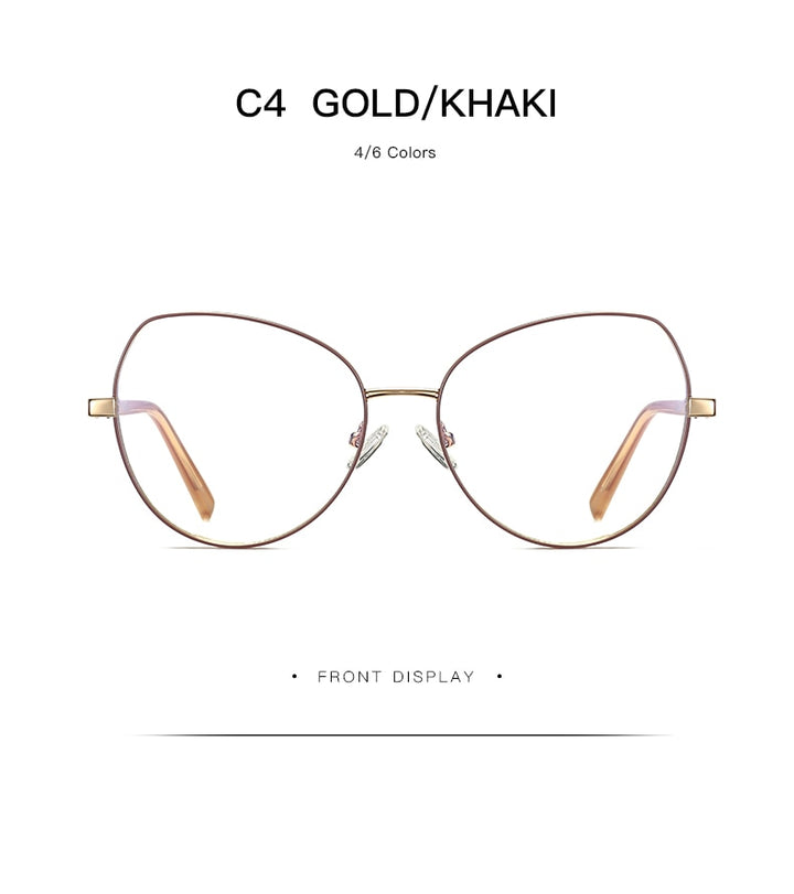 Hotochki Women's Full Rim Cat Eye Alloy Frame Eyeglasses 3001 Full Rim Hotochki