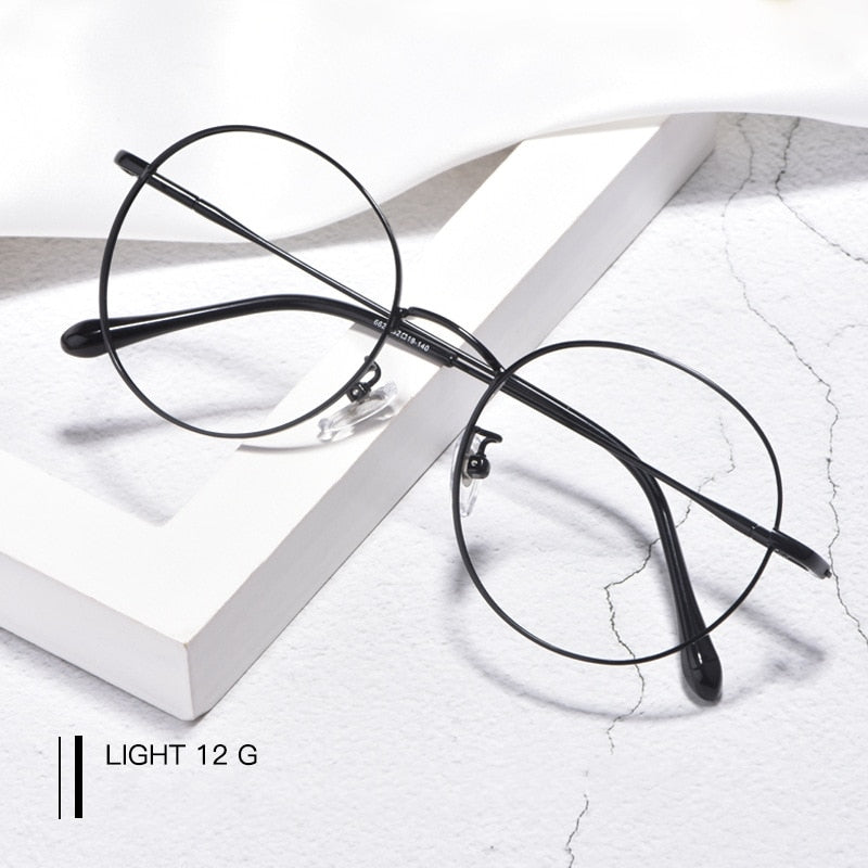 Yimaruili Unisex Full Rim β Titanium Round Frame Eyeglasses 6621X Full Rim Yimaruili Eyeglasses