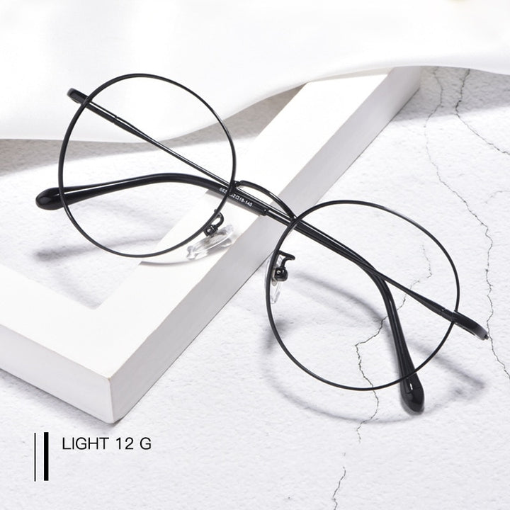 Yimaruili Unisex Full Rim β Titanium Round Frame Eyeglasses 6621X Full Rim Yimaruili Eyeglasses