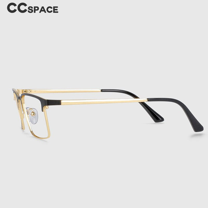 CCspace Men's Full Rim Square Alloy Frame Eyeglasses 53946 Full Rim CCspace
