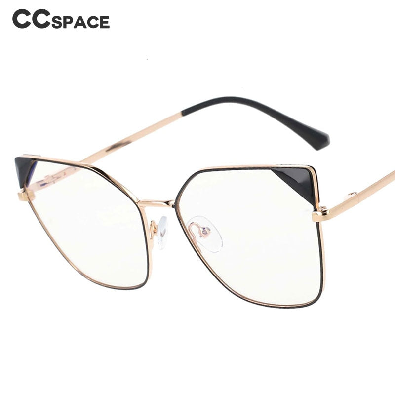 CCspace Women's Full Rim Cat Eye Acetate Alloy Frame Eyeglasses 53143 Full Rim CCspace