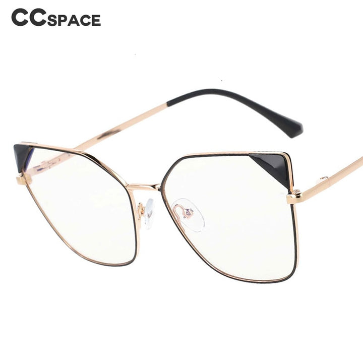 CCspace Women's Full Rim Cat Eye Acetate Alloy Frame Eyeglasses 53143 Full Rim CCspace