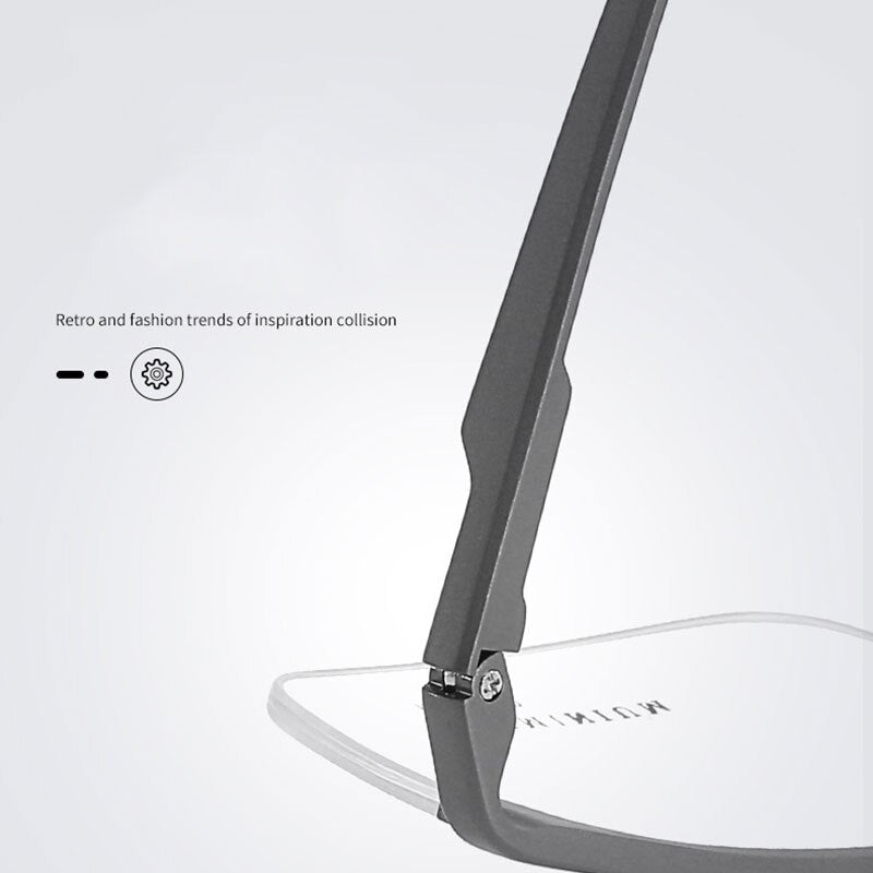 Hotochki Unisex Semi Rim Aluminum Magnesium Alloy Frame Eyeglasses 6331 Semi Rim Hotochki