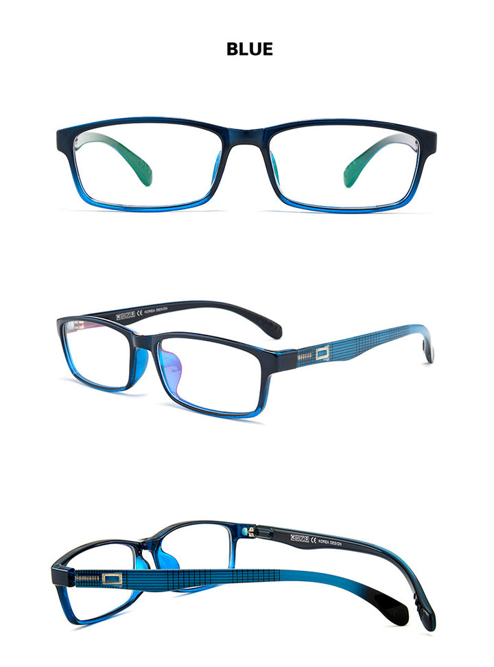Chashma Men's Full Rim TR 90 Resin Titanium Rectangle Frame Eyeglasses 2300 Full Rim Chashma