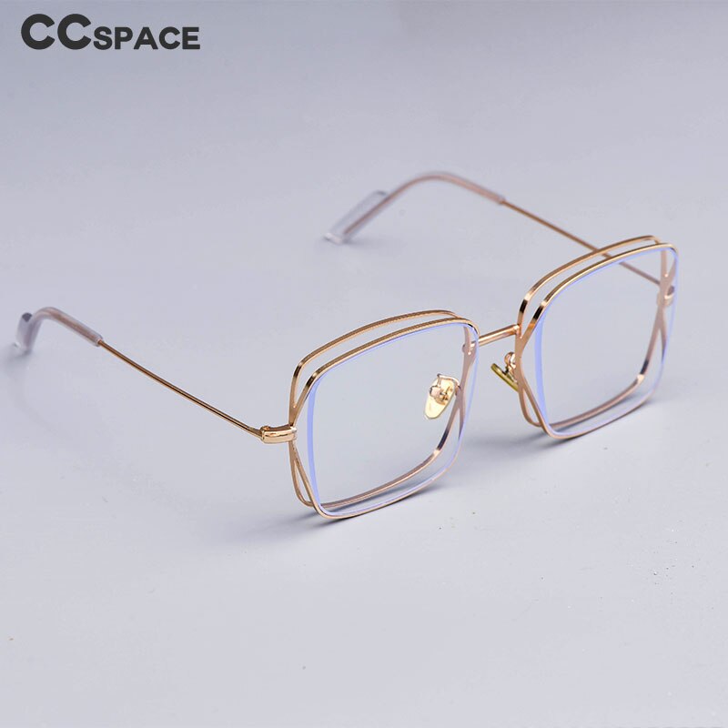 CCspace Women's Full Rim Square Alloy Frame Sunglasses 53019 Sunglasses CCspace