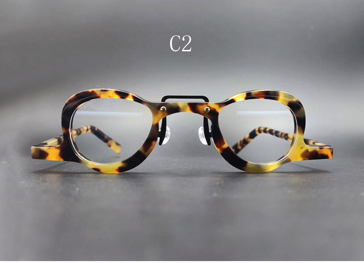 Yujo Unisex Full Rim Oval Acetate Eyeglasses Y014 Full Rim Yujo C2 China