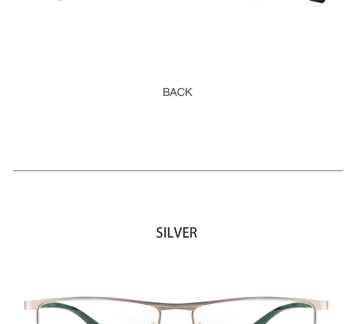 Hotochki Unisex Semi Rim Alloy Frame Eyeglasses P9001 Semi Rim Hotochki