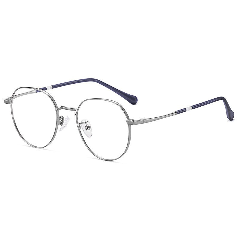 Yimaruili Unisex Full Rim Round Alloy Frame Eyeglasses Y1919 Full Rim Yimaruili Eyeglasses Gun