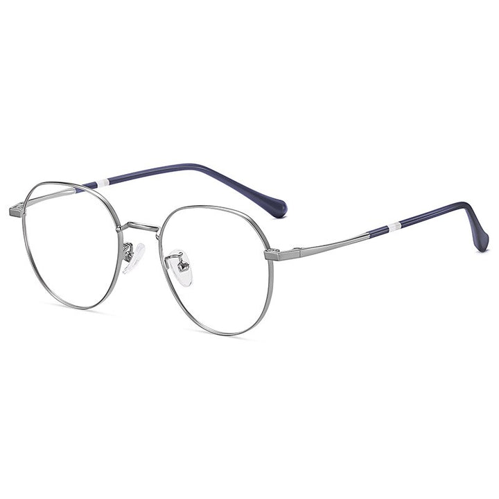 Yimaruili Unisex Full Rim Round Alloy Frame Eyeglasses Y1919 Full Rim Yimaruili Eyeglasses Gun
