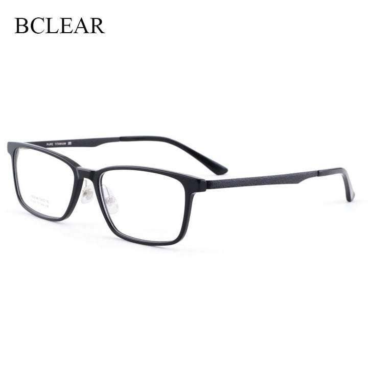 Bclear Men's Full Rim Titanium Acetate Eyeglasses 6648 Full Rim Bclear