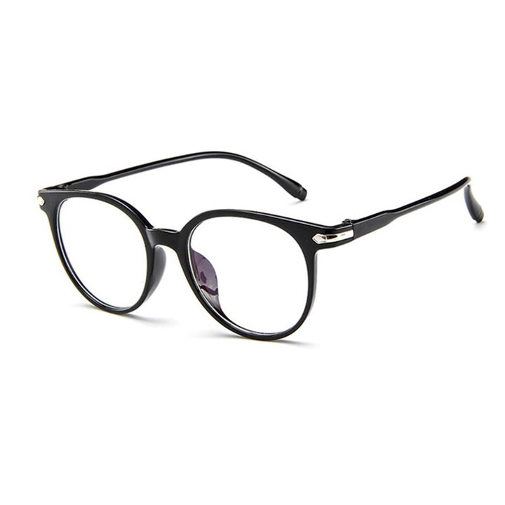 Hotochki Women's Full Rim Transparent Plastic Frame Eyeglasses 15959 Full Rim Hotochki black