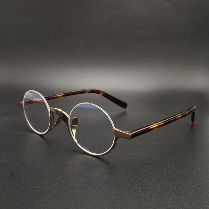 Yujo Unisex Semi Rim Square Titanium Eyeglasses Y024 Semi Rim Yujo