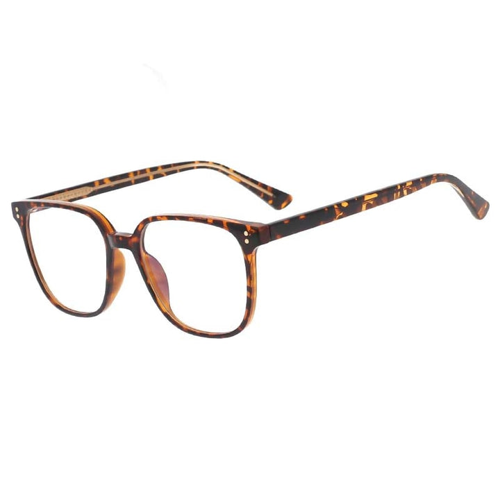 CCspace Unisex Full Rim Square Tr 90 Eyeglasses 53324 Full Rim CCspace Leopard