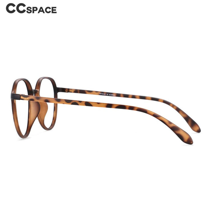 CCspace Unisex Full Rim Round Square Tr 90 Titanium Frame Eyeglasses 53937 Full Rim CCspace