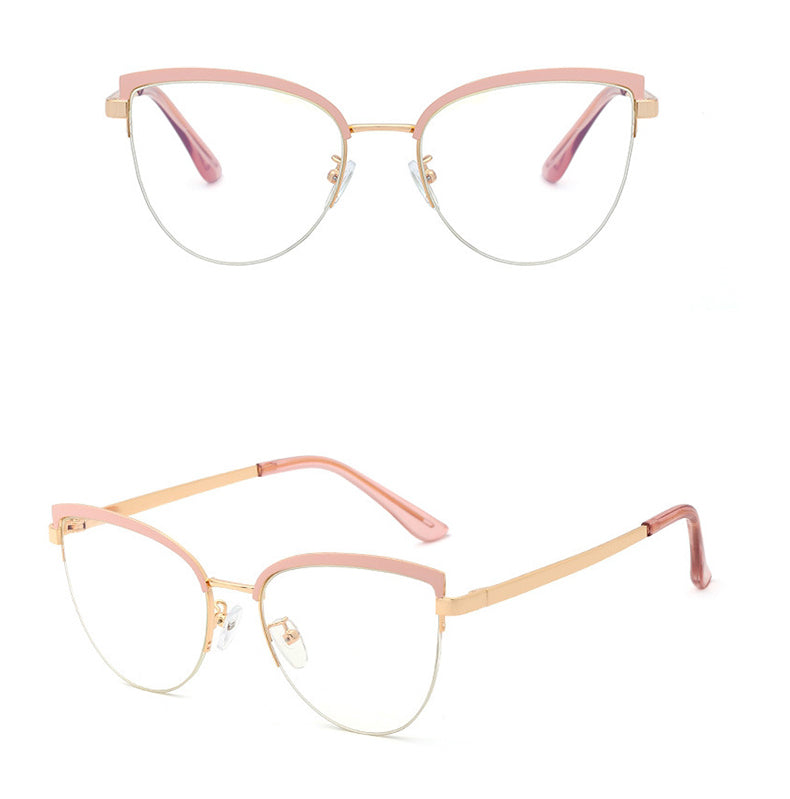 Hotony Women's Full Rim Cat Eye Alloy Frame Eyeglasses 95679 Full Rim Hotony