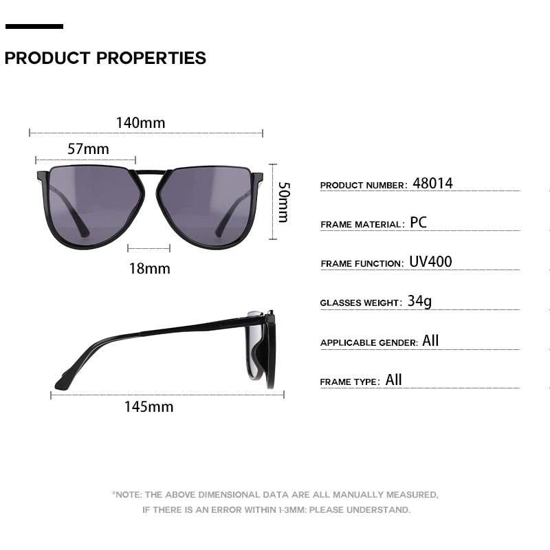 CCspace Women's Full Rim Alloy Polygonal Frame Sunglasses 48041 Sunglasses CCspace Sunglasses