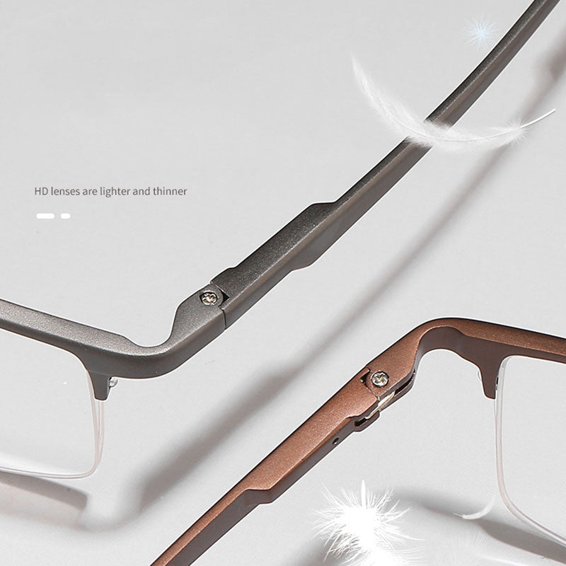 Hotochki Unisex Semi Rim Aluminum Magnesium Alloy Frame Eyeglasses 6331 Semi Rim Hotochki