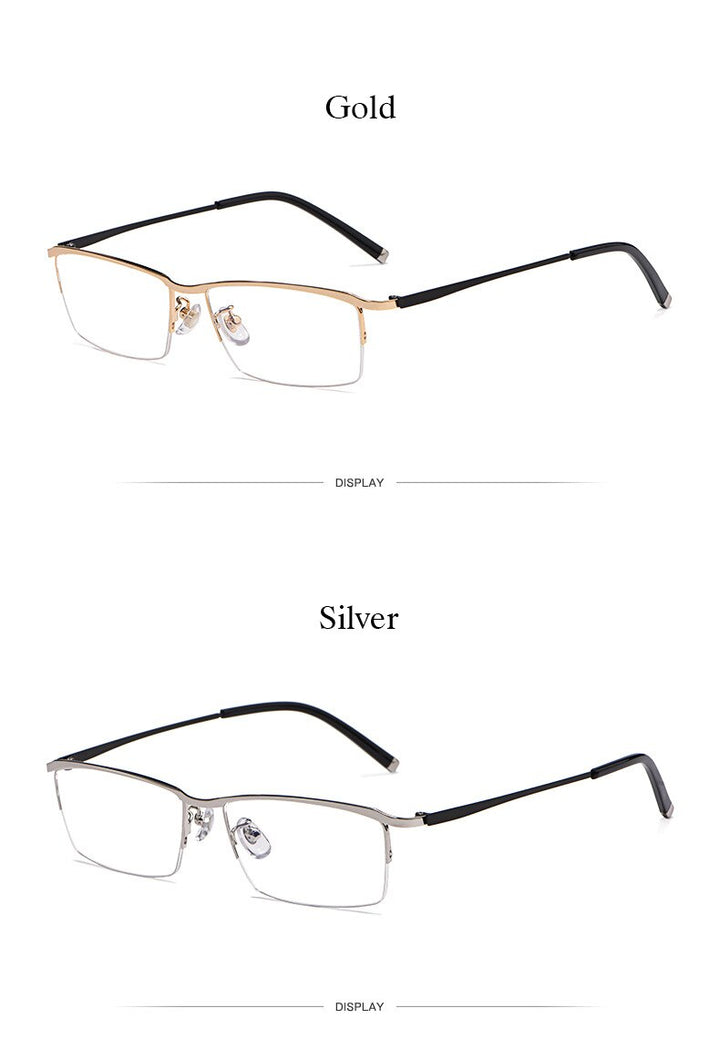 Hotochki Men's Semi Rim Alloy Frame Eyeglasses Z17003 Semi Rim Hotochki