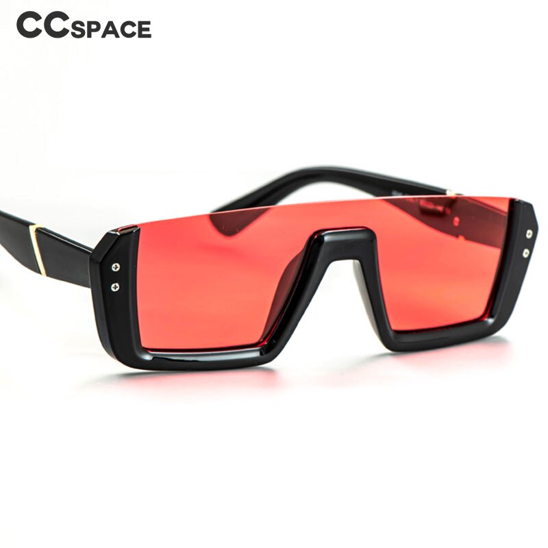 CCspace Women's Semi Rim One Goggle Lens Resin Frame Sunglasses 51013 Sunglasses CCspace Sunglasses