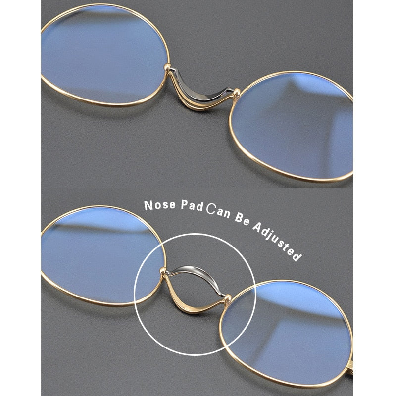 Muzz Unisex Full Rim Round Oval Titanium Frame Eyeglasses Mmmm1241 Full Rim Muzz
