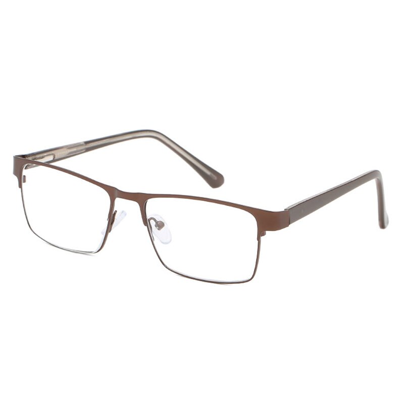 Hotony Men's Full Rim Square Alloy Frame Reading Glasses R89865 Reading Glasses Hotony