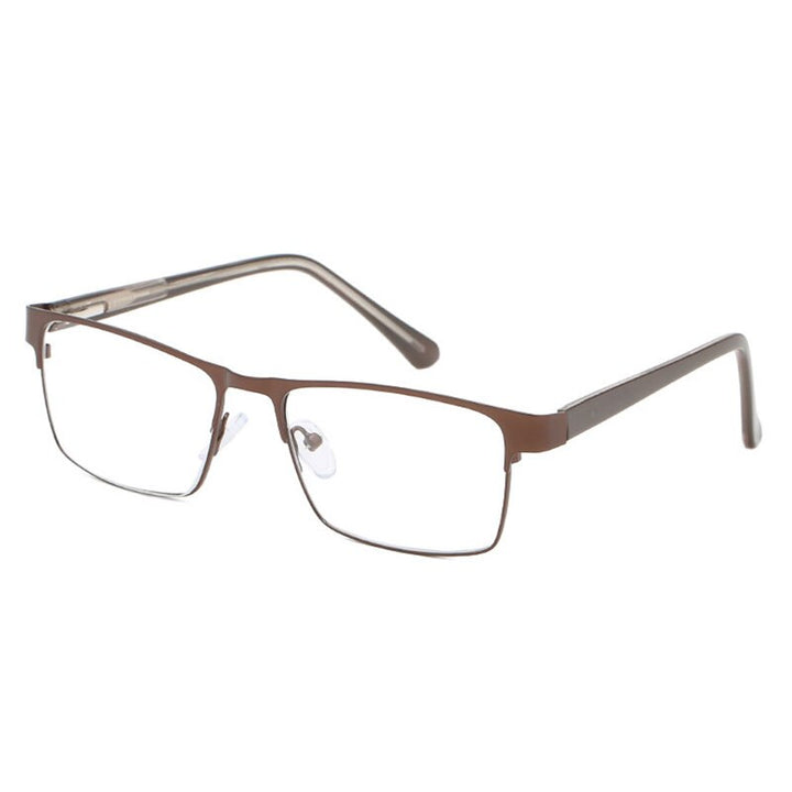 Hotony Men's Full Rim Square Alloy Frame Reading Glasses R89865 Reading Glasses Hotony