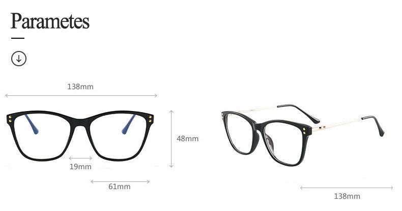 Hotony Women's Full Rim TR 90 Resin Cat Eye Frame Eyeglasses 7032 Full Rim Hotony