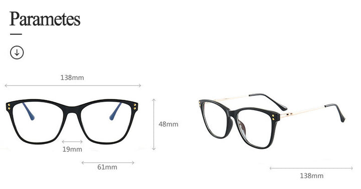 Hotony Women's Full Rim TR 90 Resin Cat Eye Frame Eyeglasses 7032 Full Rim Hotony