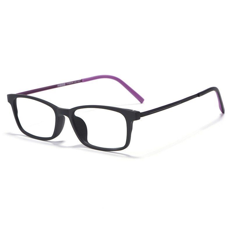 Yimaruili Unisex Full Rim β Titanium Frame Eyeglasses 8802 Full Rim Yimaruili Eyeglasses Black Purple