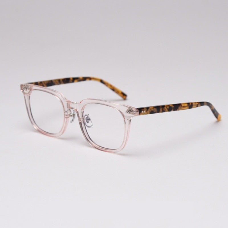 CCspace Unisex Full Rim Square Tr 90 Titanium Frame Eyeglasses 47398 Full Rim CCspace C4leopard