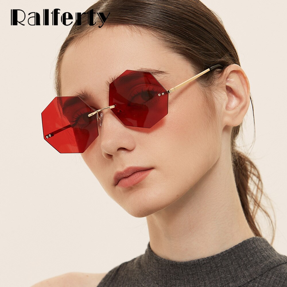 Ralferty Women's Steampunk Polygon Sunglasses WK005 Sunglasses Ralferty